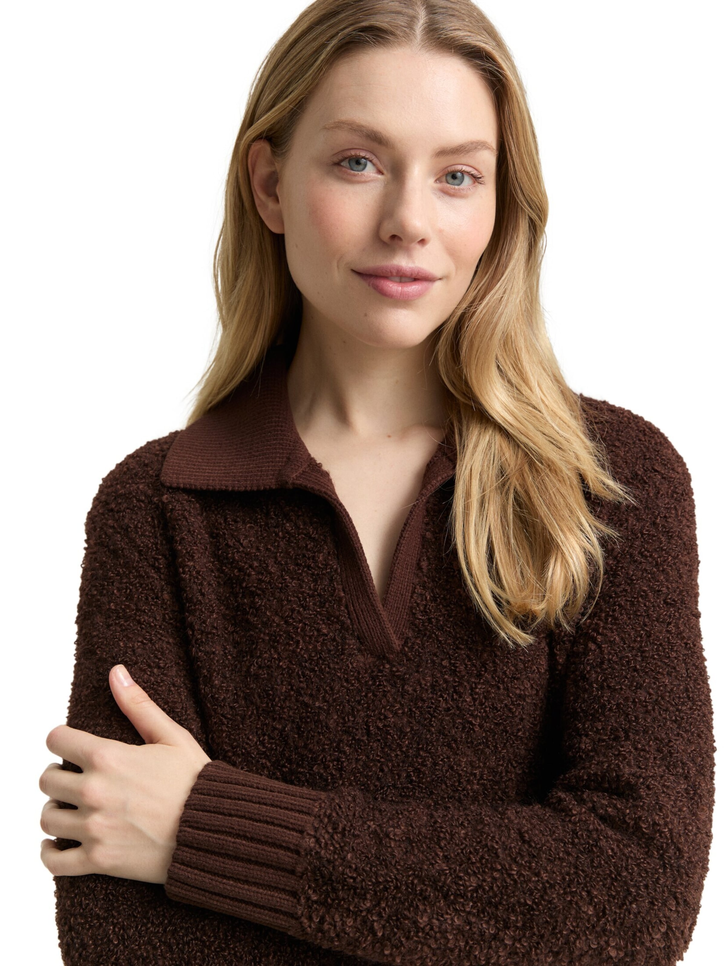 TOM TAILOR Sweater in Brown