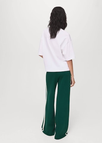 MANGO Wide leg Pants 'Roma' in Green
