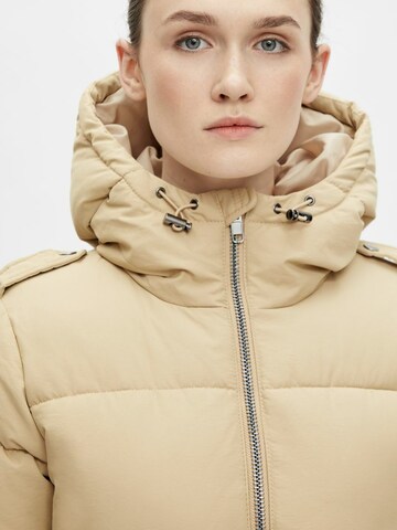 OBJECT Vinterfrakke i beige