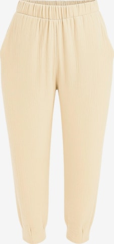 fashionshowcase Loosefit Broek 'EMIRA' in Beige: voorkant