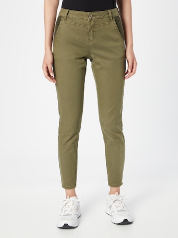 Cream Slim fit Jeans 'Holly' in Green: front