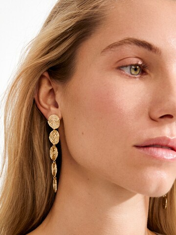 Pilgrim Náušnice 'Air' – zlatá