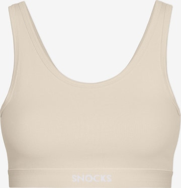 SNOCKS Bra in Beige: front