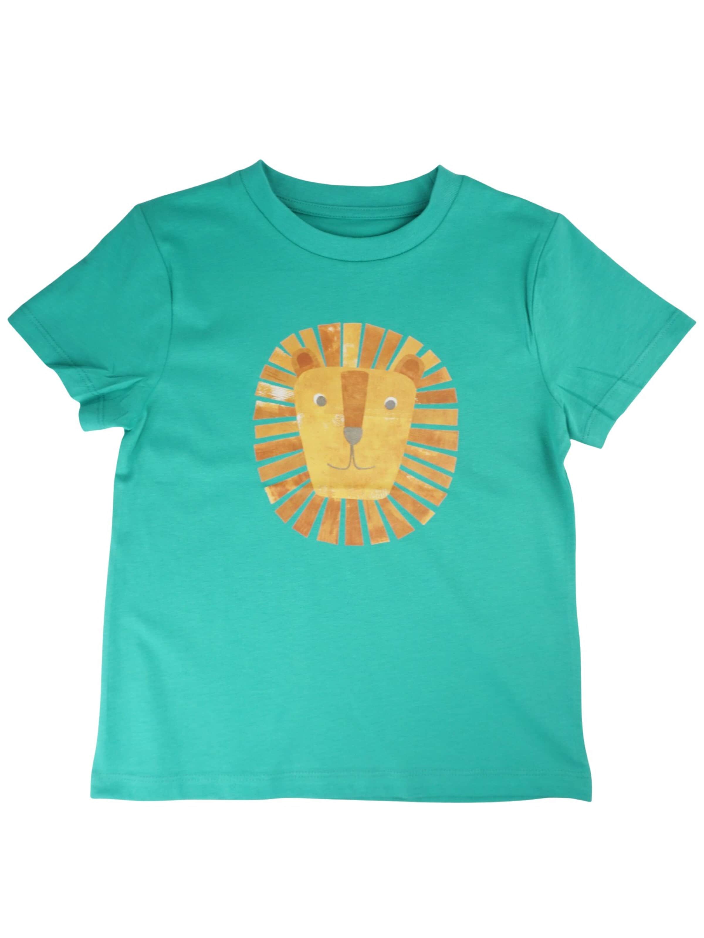 T-Shirt 'Löwe' MelaDi en vert : devant
