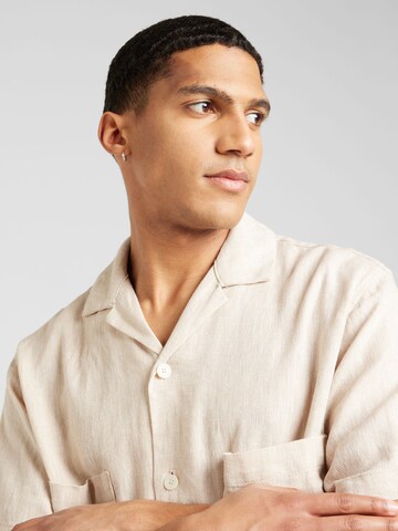 Coupe regular Chemise 'CAIRO' JACK & JONES en beige