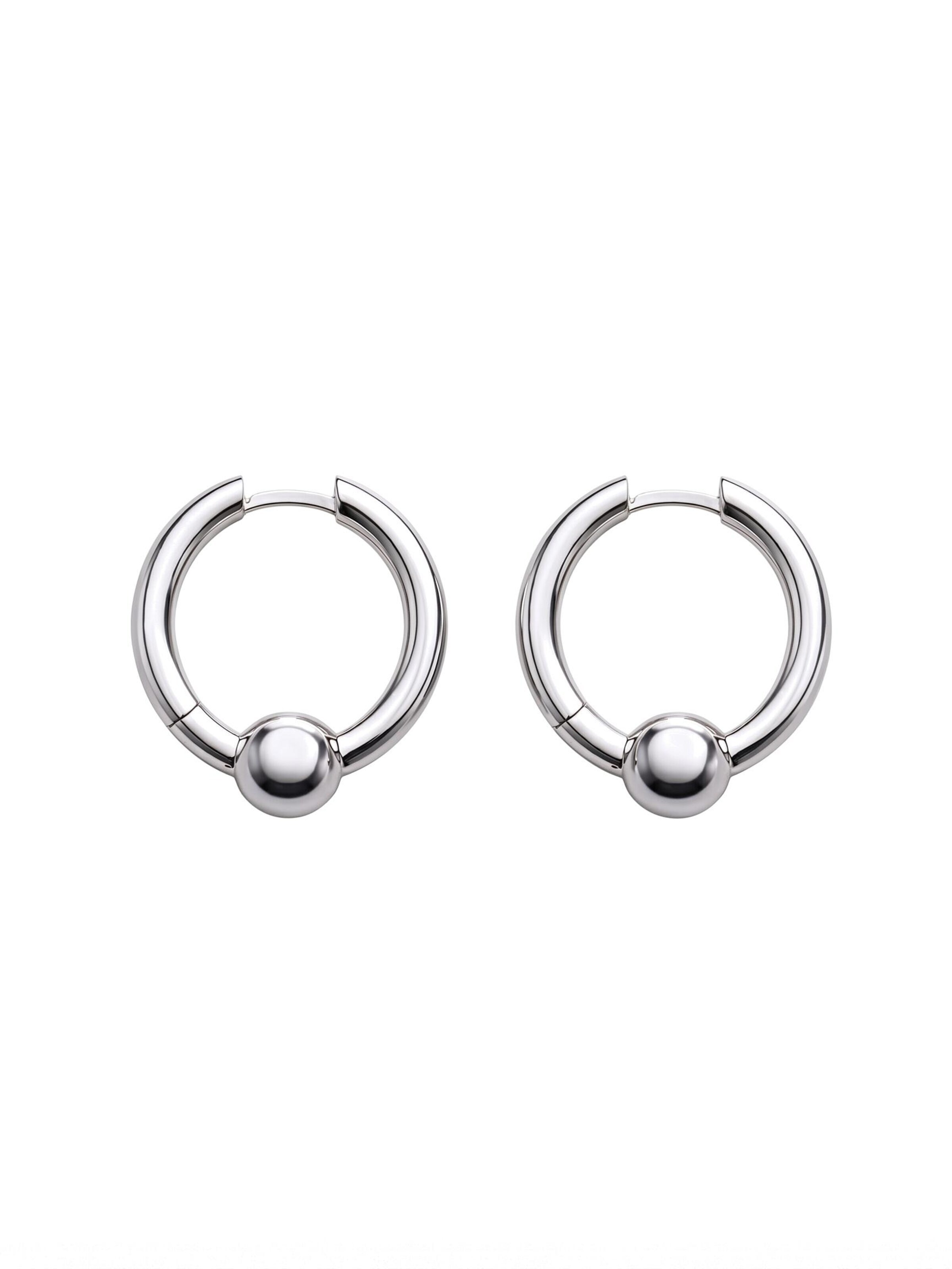 REYTEL Earrings 'BUBBLE' in Silver: front