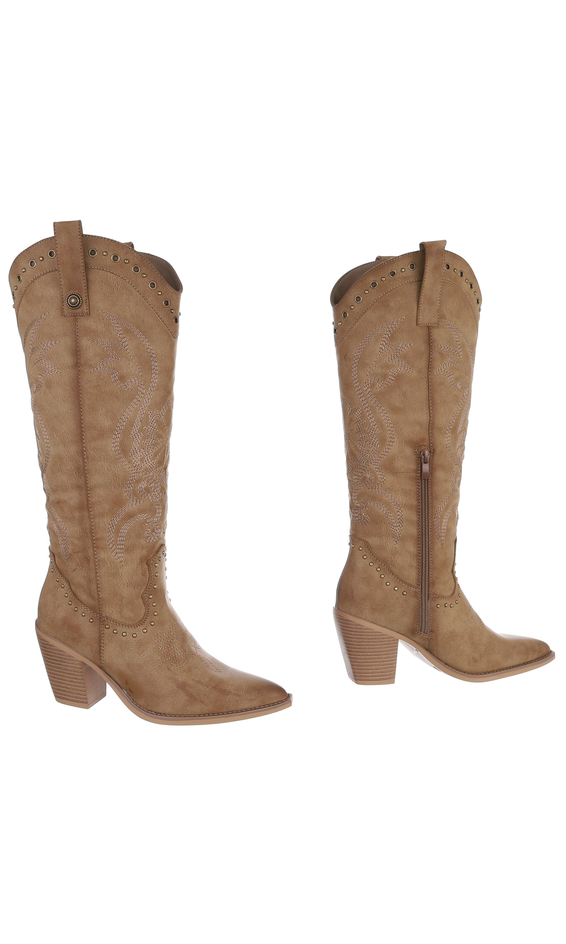 Ital-Design Cowboystiefel in Braun
