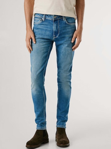 Pepe Jeans Skinny Jeans in Blauw: voorkant