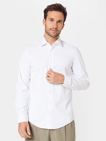 SEIDENSTICKER Slim fit Business Shirt in White: front