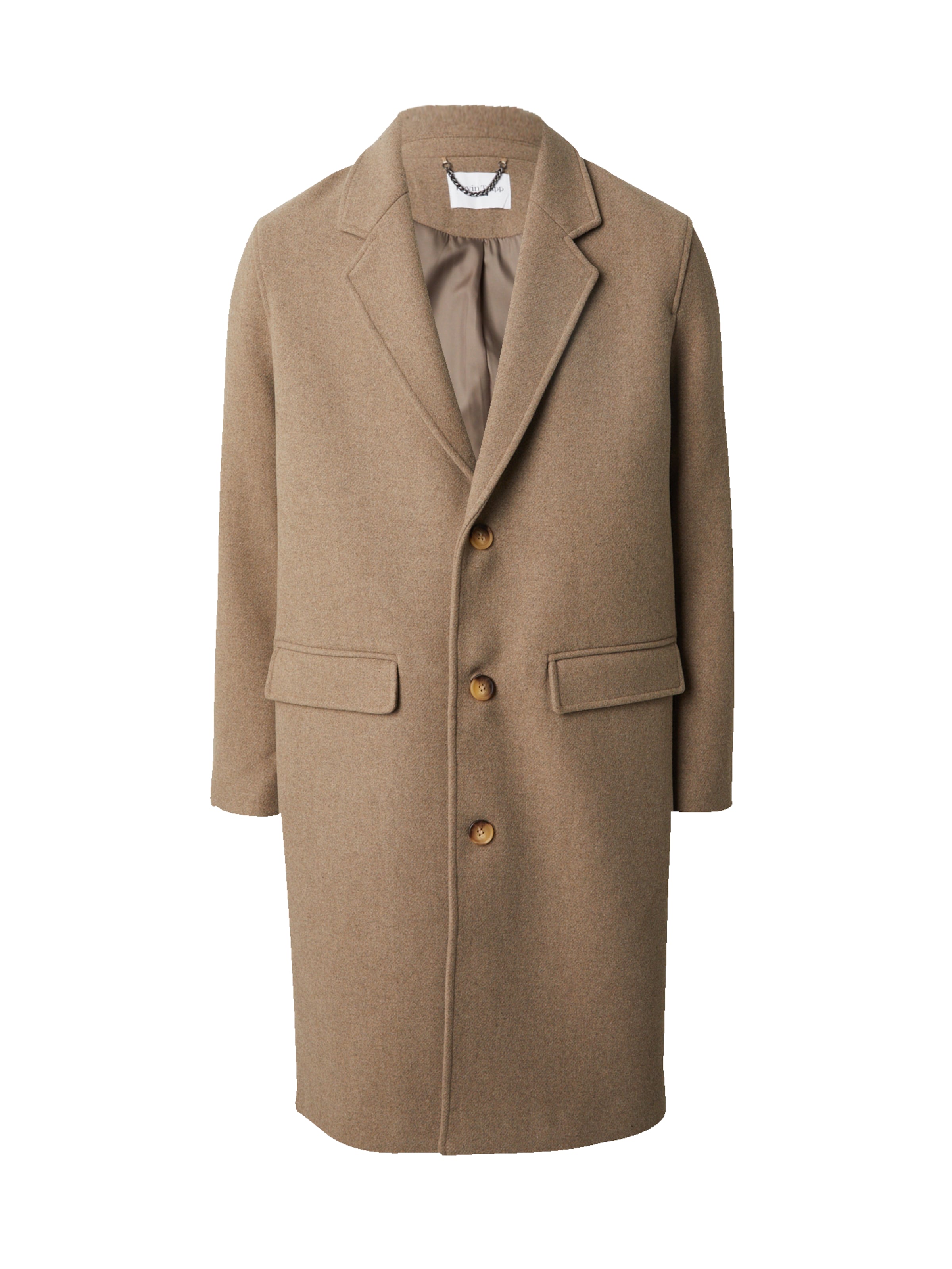 TRAPP Between-Seasons Coat in Beige: front
