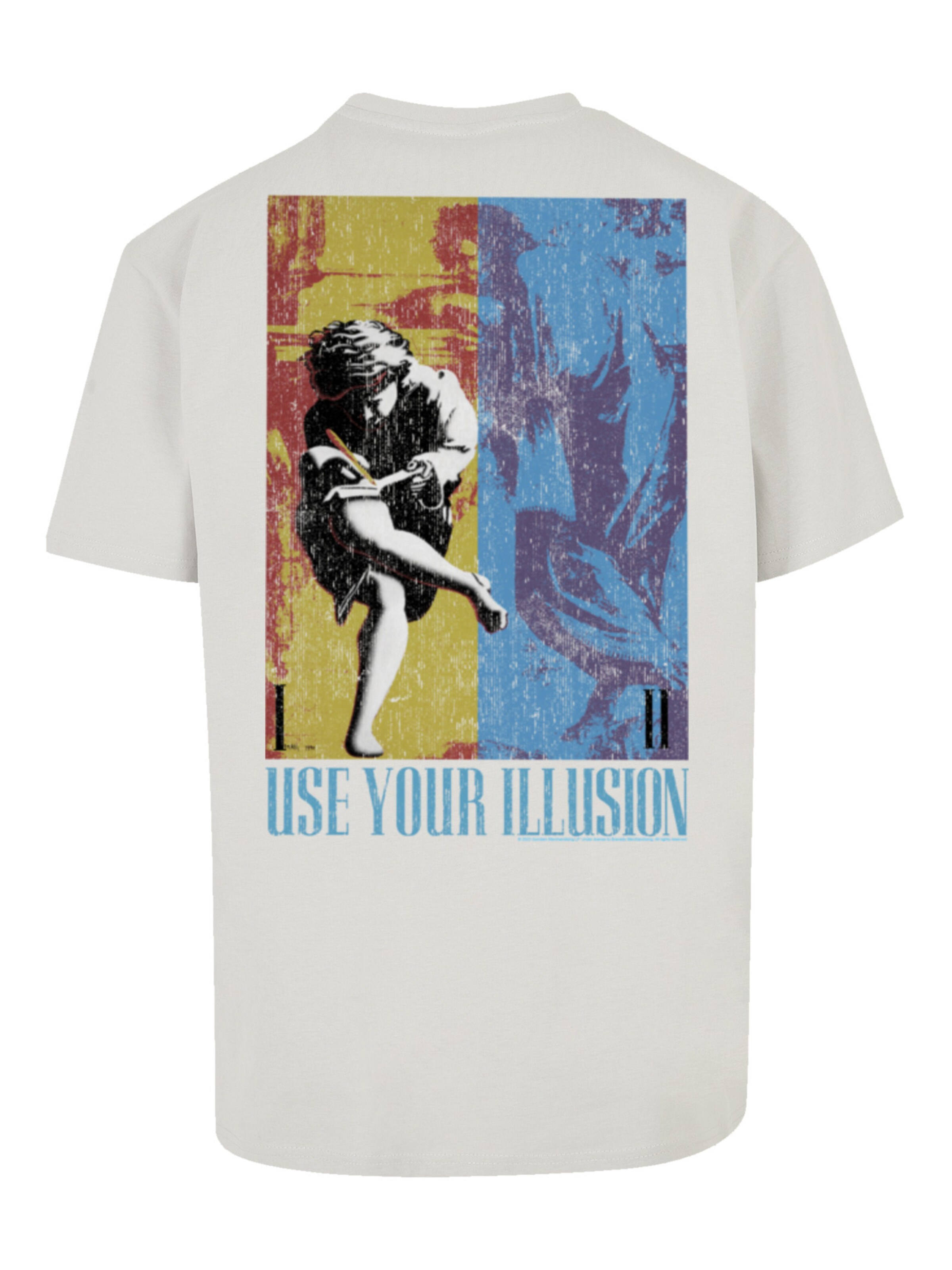 T-Shirt 'Guns 'n' Roses Music Double Illusion' F4NT4STIC en gris