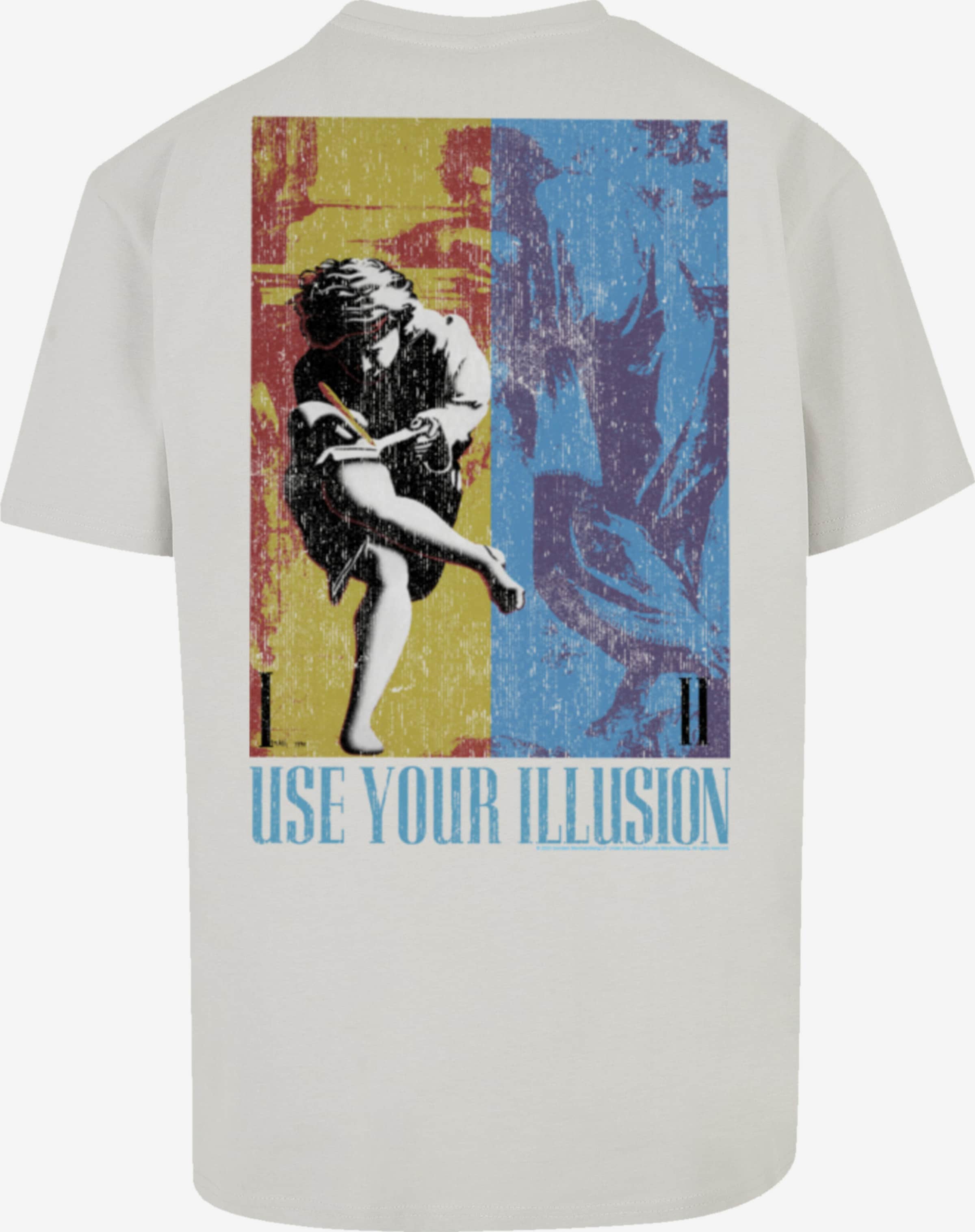 \'Guns Music Roses YOU F4NT4STIC Double Illusion\' Hellgrau ABOUT \'n\' T-Shirt in |