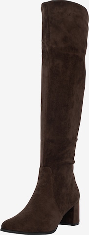 Salinyang Overknee laarzen in Bruin: voorkant