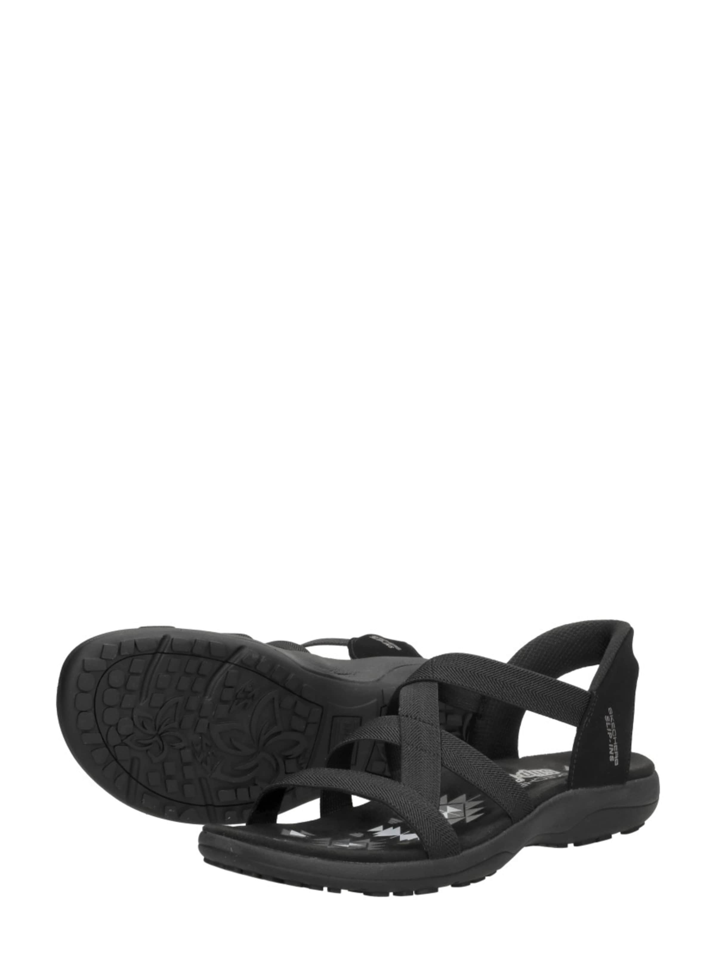 SKECHERS Sandaal 'Slip-Ins: Reggae Slim' in Zwart