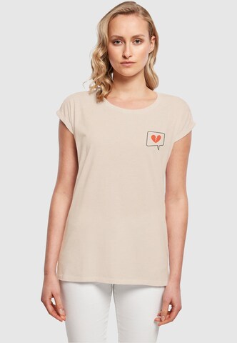 Merchcode Shirt 'Heartbreak' in Beige: front