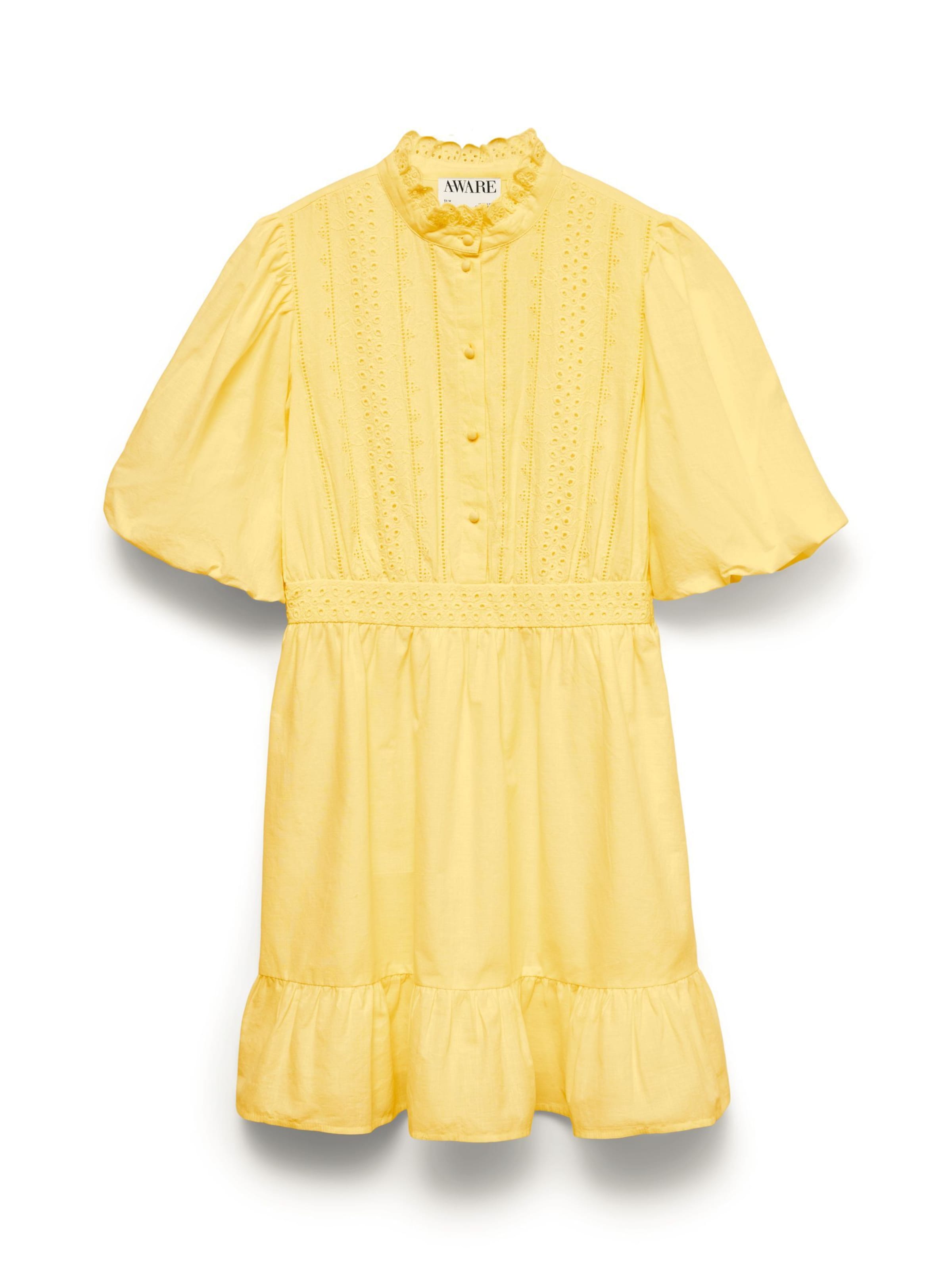 VERO MODA - Vestido camisero 'VMClover' en amarillo: frente