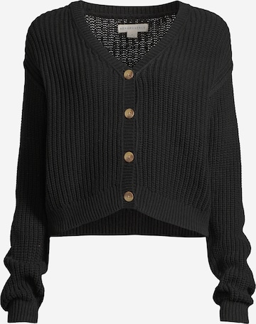 AÉROPOSTALE Knit cardigan in Black: front