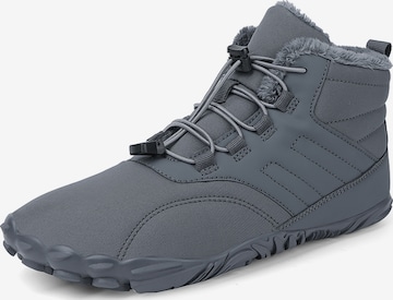 DOTALES Schnürstiefel 'DOTALES - TrekStep Barfußschuhe' in Grau: Vorderseite