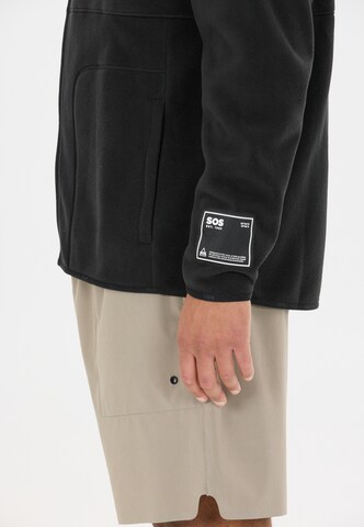 SOS Athletic fleece jacket 'Munson' in Black