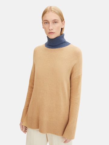 TOM TAILOR Sweater in Beige: front