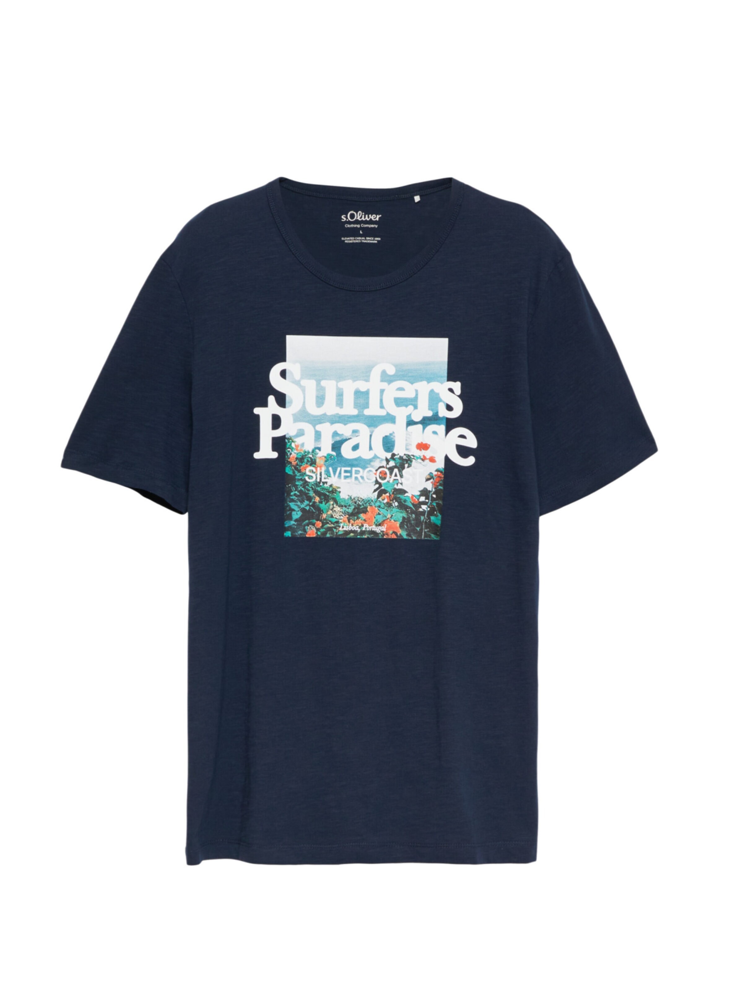 s.Oliver Shirt 's.Oliver - Heren t-shirt' in XXXL in de kleur Marine, Productweergave
