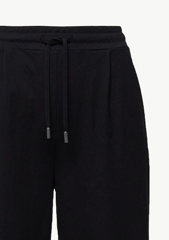comma casual identity Wide leg Bandplooibroek in Zwart