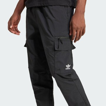 ADIDAS ORIGINALS Tapered Cargo trousers 'Trefoil Essentials' in Black