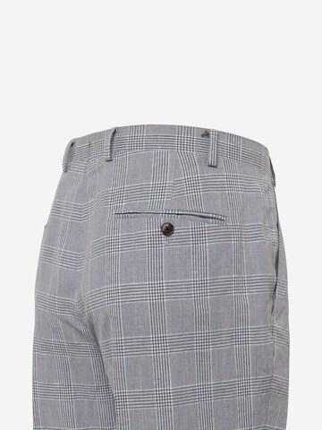 BURTON MENSWEAR LONDON Regular Bügelfaltenhose 'SKFF GRY GREEN CHECK' in Grau