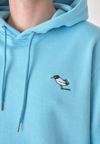Cleptomanicx Sweatshirt 'Classic Hooded Storm Gull' in Blau