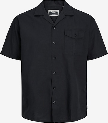 JACK & JONES Regularny krój Koszula 'SUMMER AREA RESORT' w kolorze czarny: przód