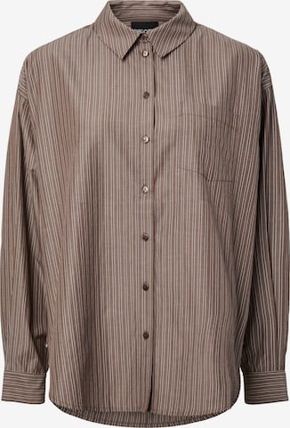 PIECES Blouse in Bruin: voorkant