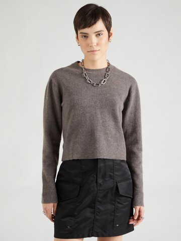 Pull-over WEEKDAY en marron : devant