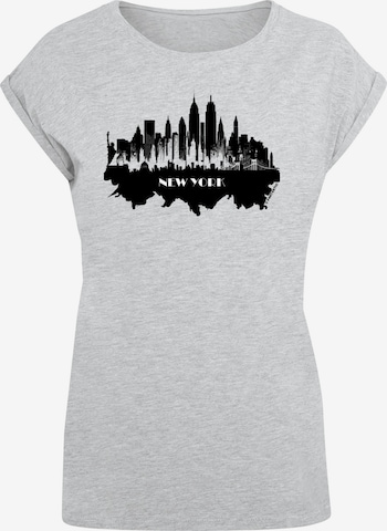 T-shirt 'Cities Collection - New York skyline' F4NT4STIC en gris : devant