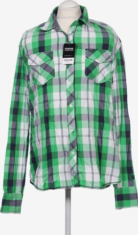 GARCIA Button Up Shirt in XL in Green: front