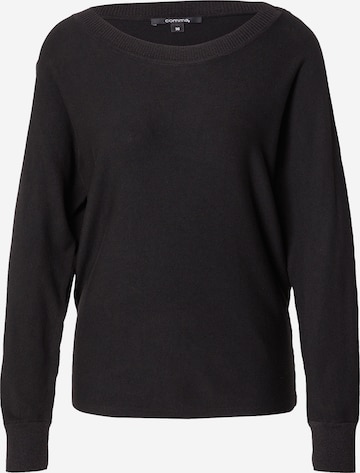 Pull-over COMMA en noir : devant