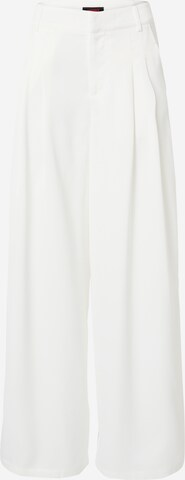 Misspap Wide leg Pleated Pants in Beige: front