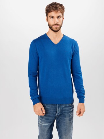 Coupe regular Pull-over TOM TAILOR en bleu : devant