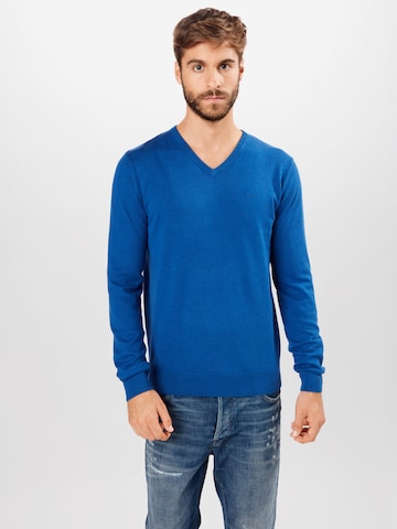 TOM TAILOR Regular fit Пуловер в синьо: отпред