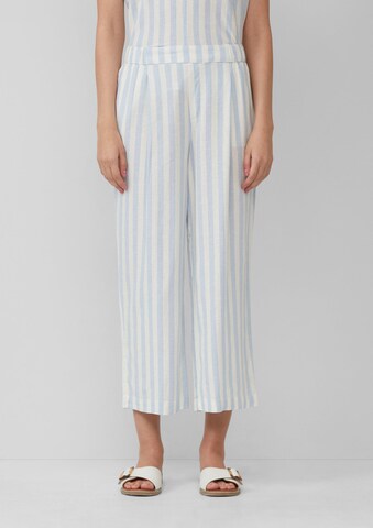 Wide Leg Pantalon à pince s.Oliver en bleu : devant