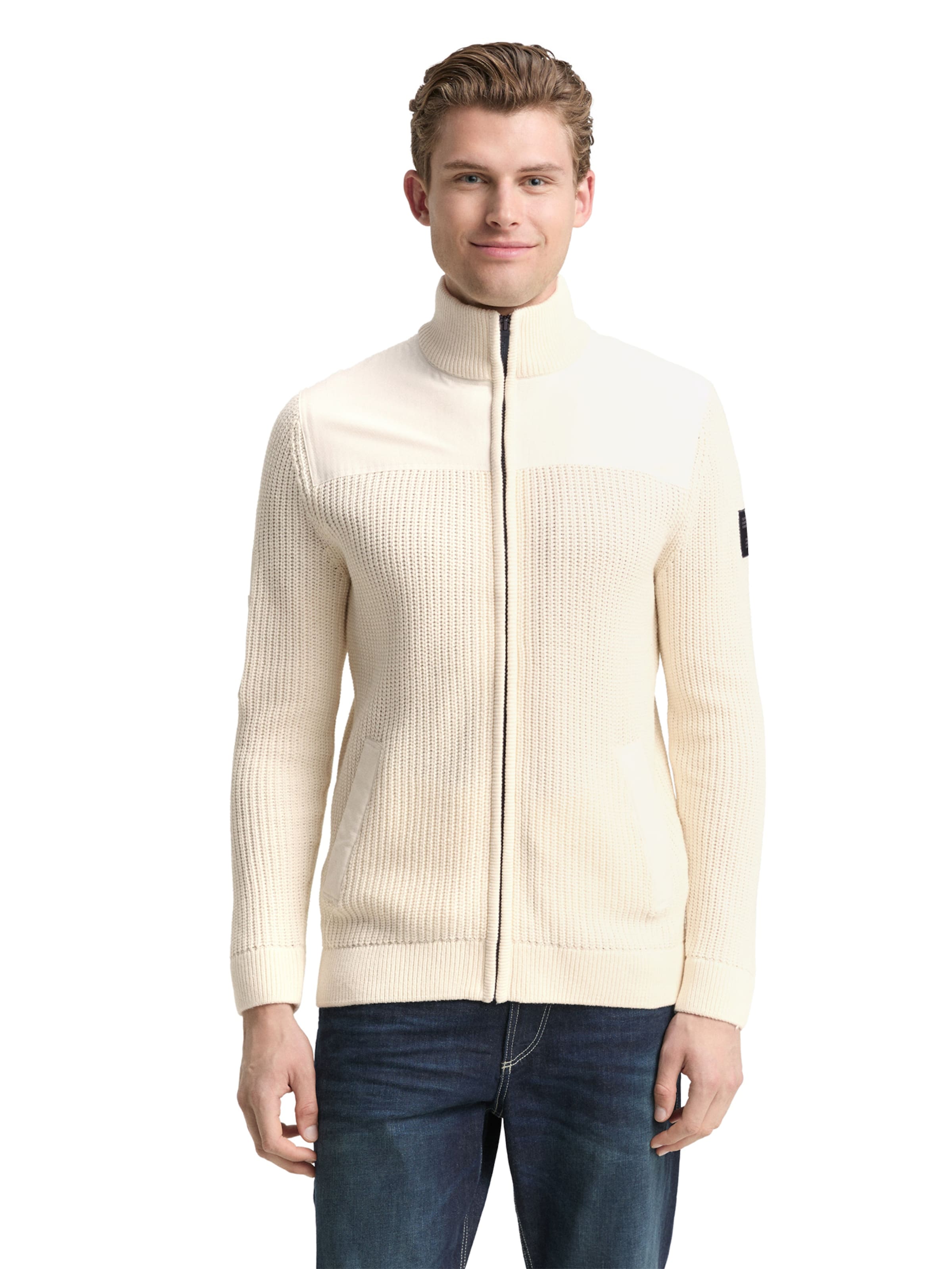 TOM TAILOR Kardigán - Biela: predná strana