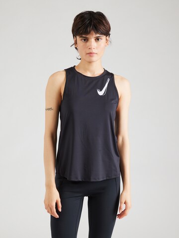 NIKE Sports top 'ONE SWSH' in Black: front