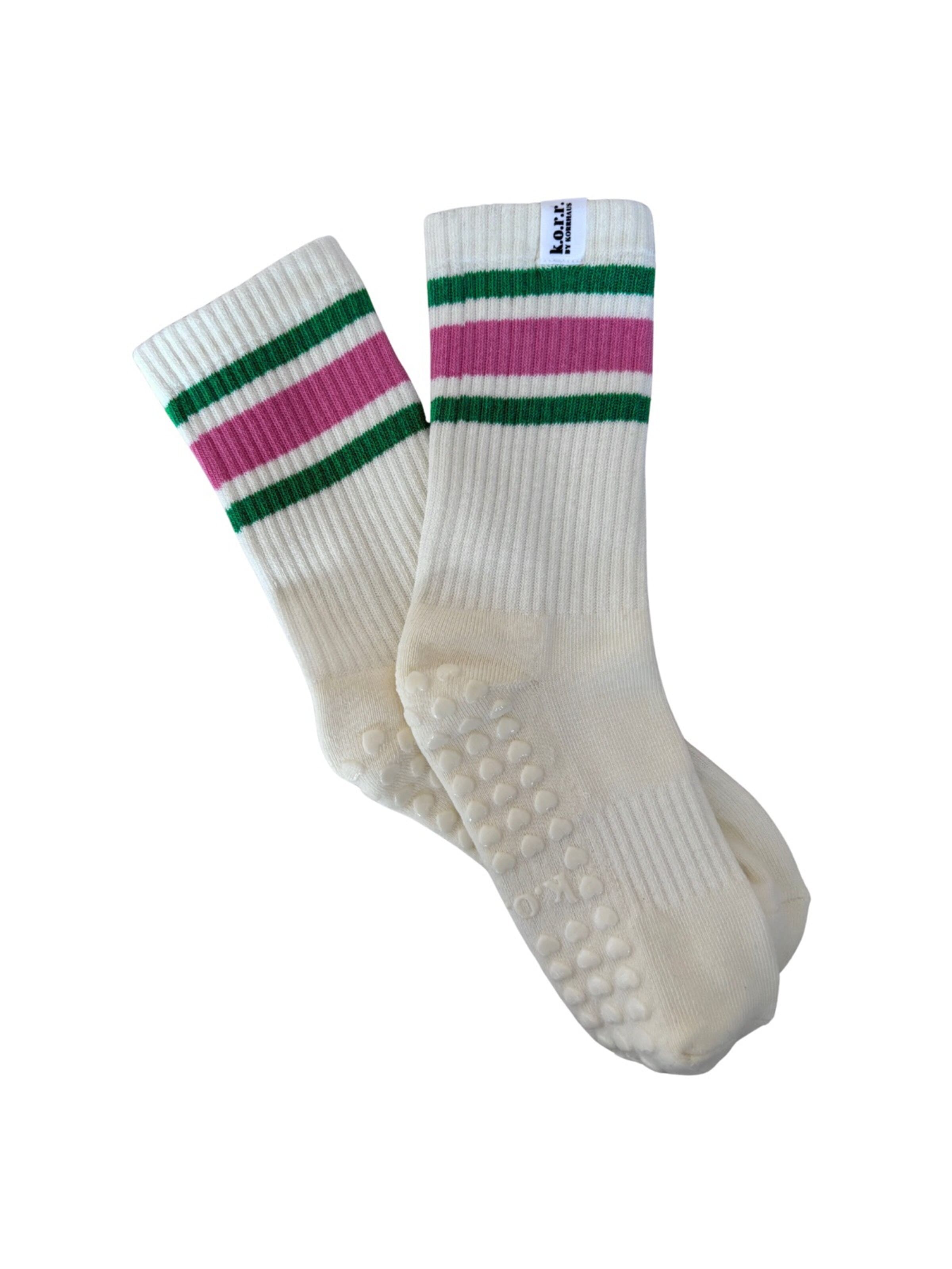 KORRHAUS Sportsokken 'Blush Verde' in Roze: voorkant