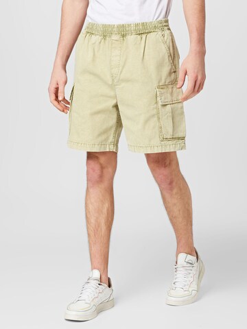 Regular Pantalon cargo 'Joshua' WEEKDAY en beige : devant