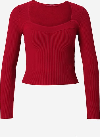 Pull-over Abercrombie & Fitch en rouge : devant