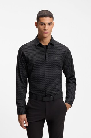 BOSS Comfort Fit Hemd in Grau: Vorderseite