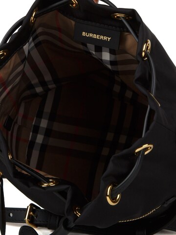 BURBERRY Portemonnee 'Medium Nylon Drawstring Bucket Bag 19x12x19 cm' in Zwart