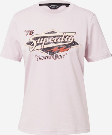 Superdry T-shirt i lila: framsida