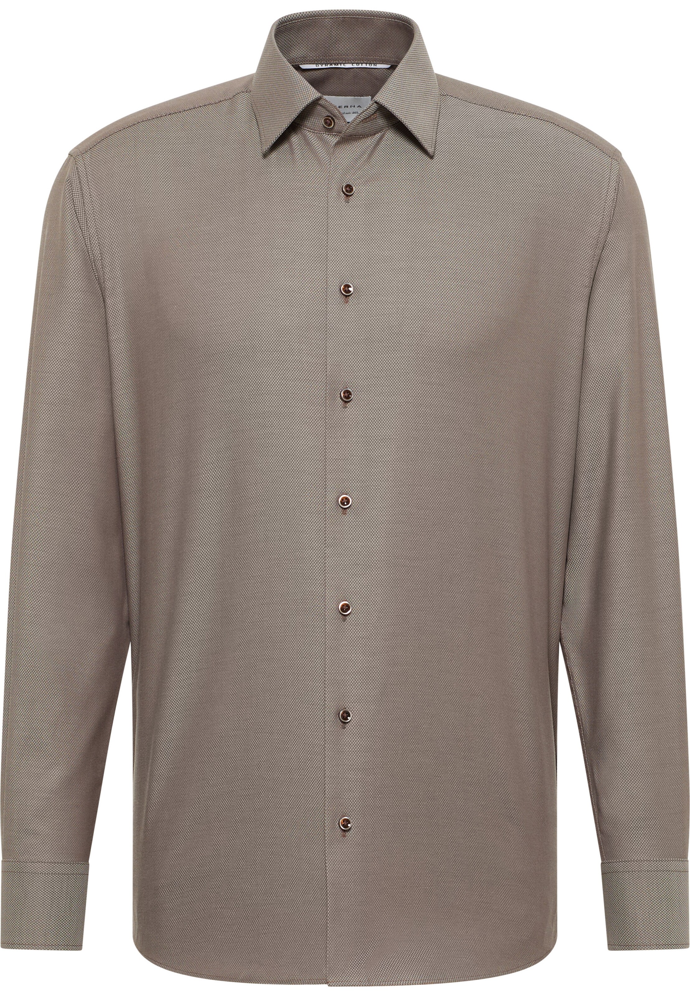 ETERNA Overhemd in Bruin: voorkant
