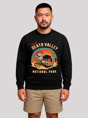 Sweat-shirt 'US National Parks Visit Death Valley' F4NT4STIC en noir : devant
