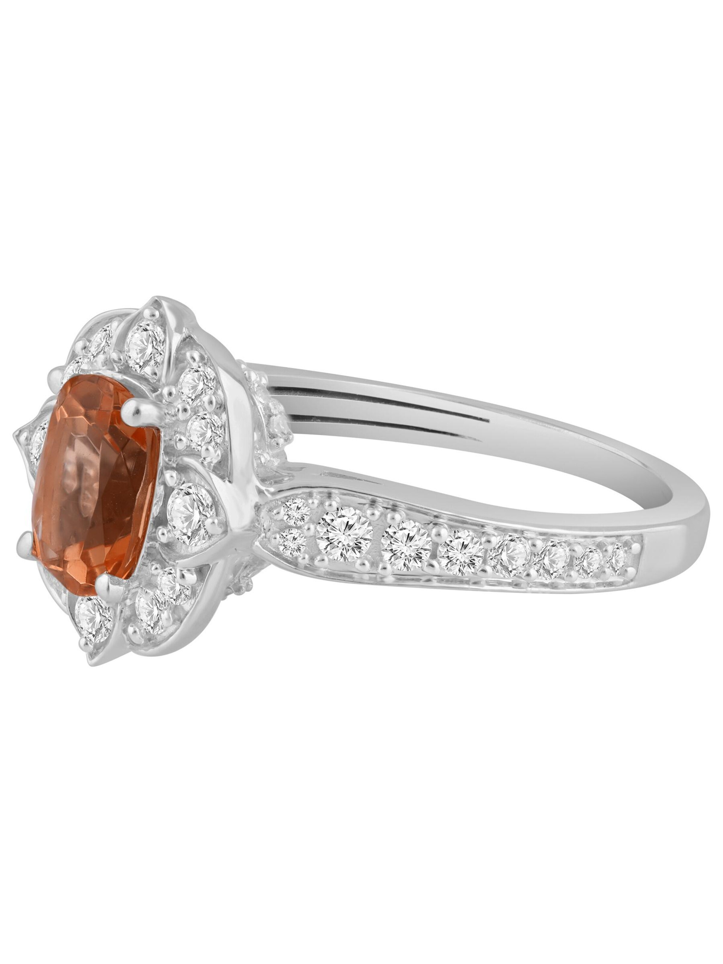 Diamant Exquis - Anillo 'Ring aus 375 Weißgold mit Diamant' en plata